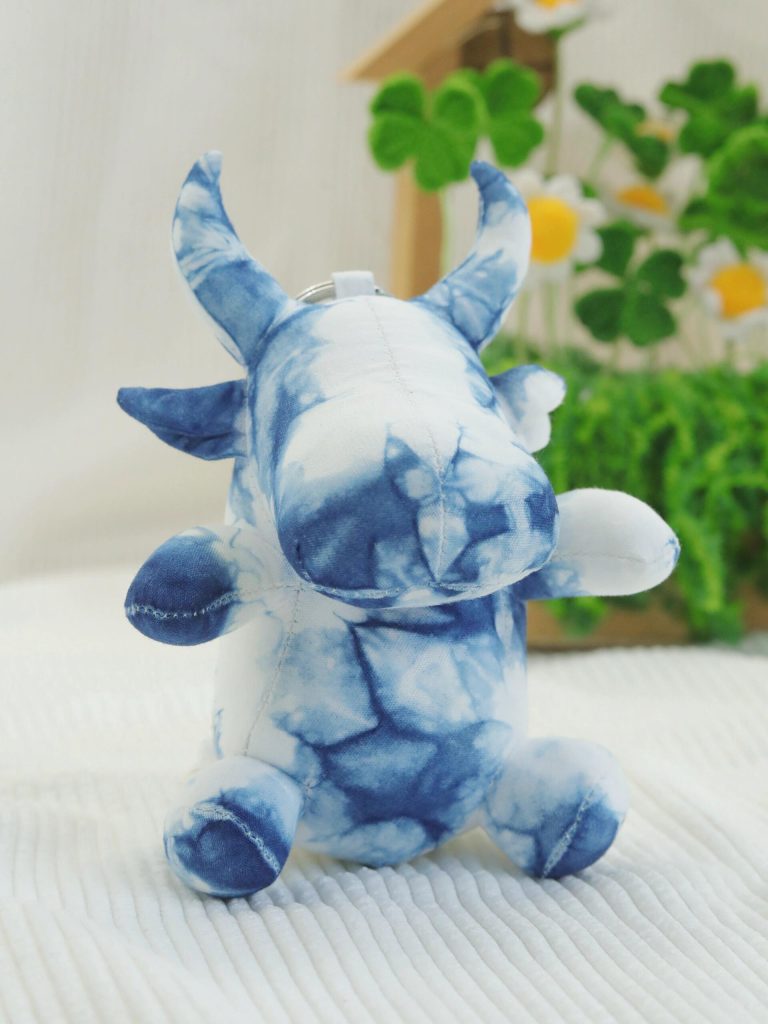 Patchwork Cow Keychain