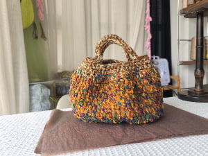 Crochet Ingot-Shaped Bag detail