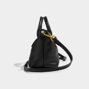 Leather dumpling crossbody bag detail