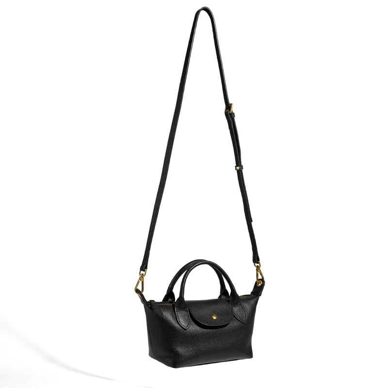 Leather dumpling crossbody bag