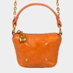Deconstructed Mini Leather Bag | Vintage Chain Crossbody & Micro Top-Handle Purse