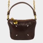 Deconstructed Mini Leather Bag | Vintage Chain Crossbody & Micro Top-Handle Purse