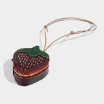 Custom Strawberry Leather Pouches | Mini Fruit Coin Purses & AirPods Cases