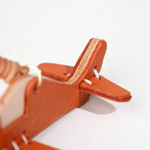 Airplane Pendant Genuine Leather detail