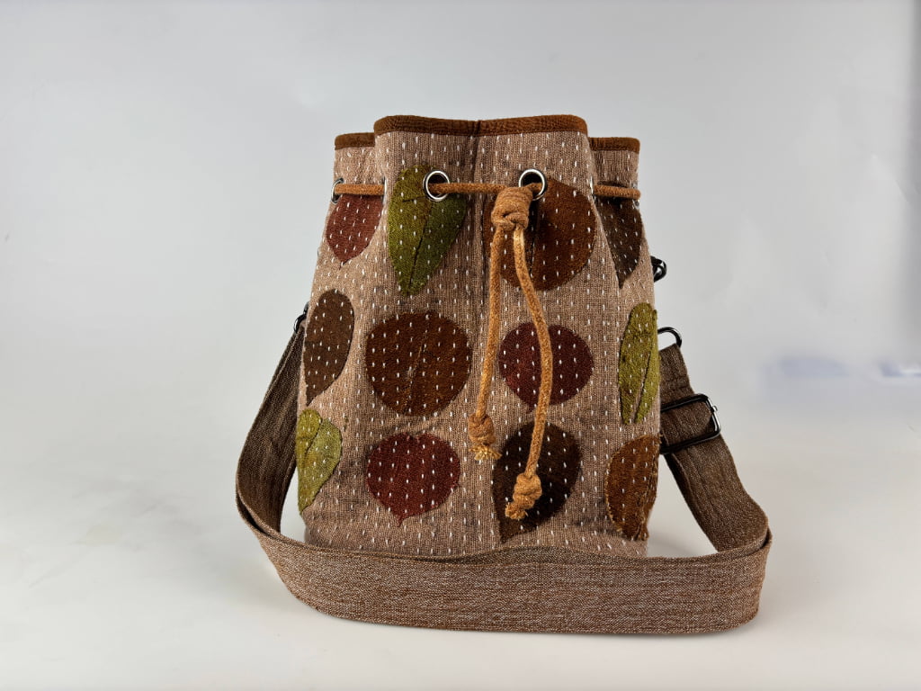 Shuliang-Dyed Patchwork Fabric Bag